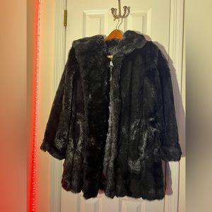 Black Dennis Basso Fur Coat